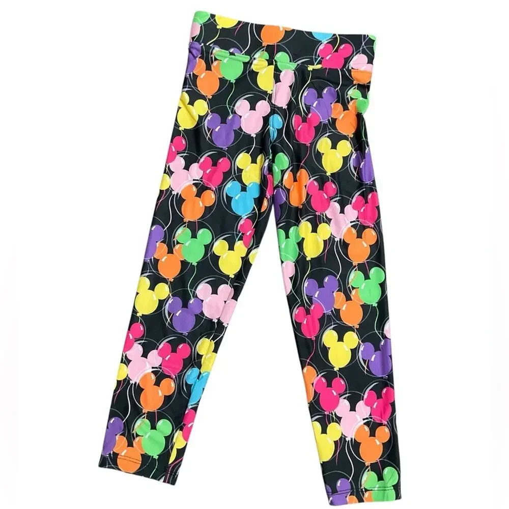 Disney Multicolor Mickey Mouse Balloon Leggings Size XS NWT
